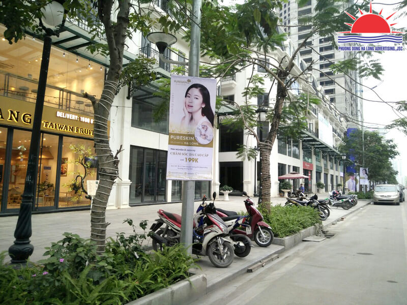 Treo banner khai trương spa tại Hạ Long