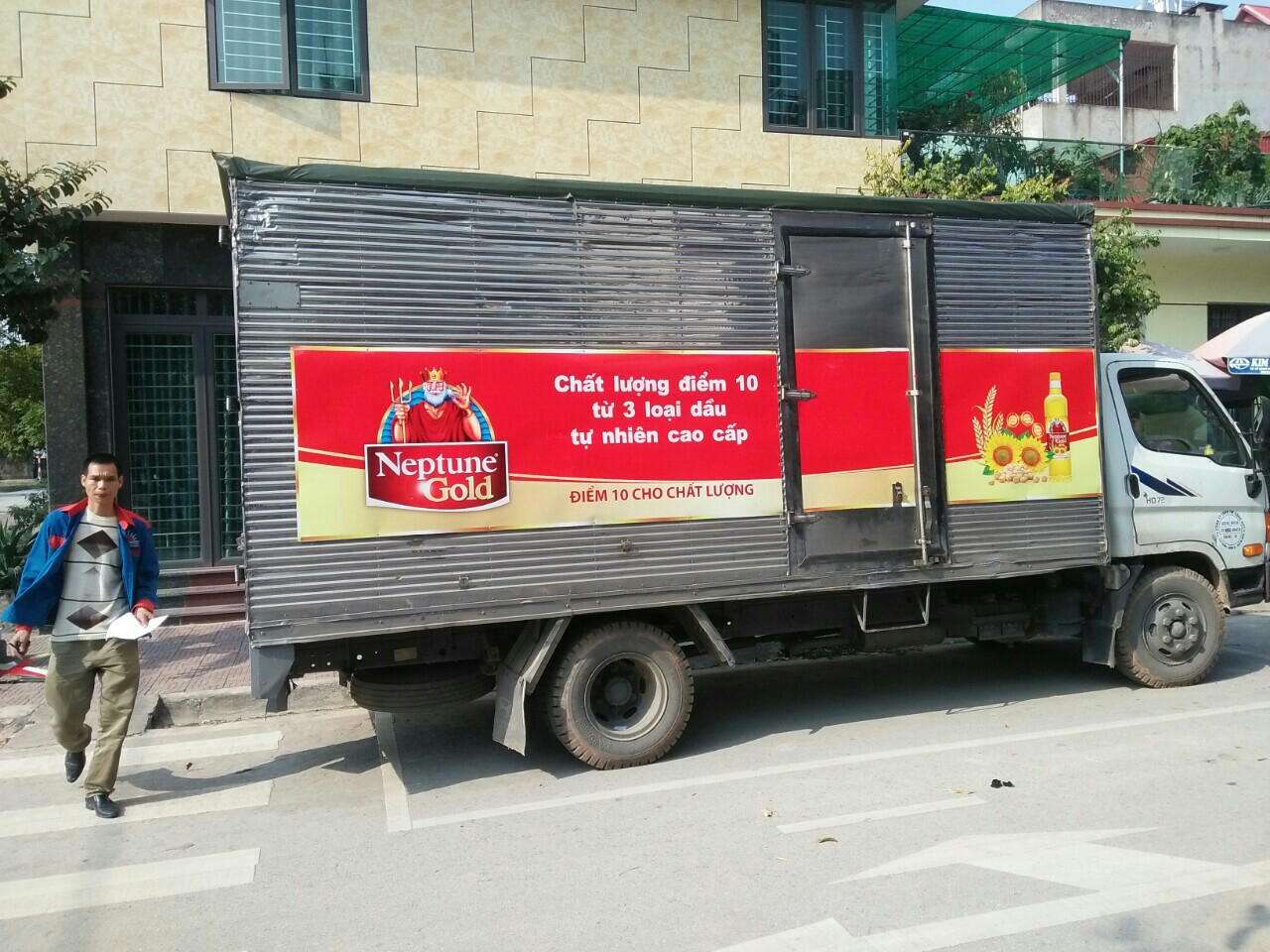 Dán quảng cáo trên xe tải ở Quảng Ninh - Decal dán xe