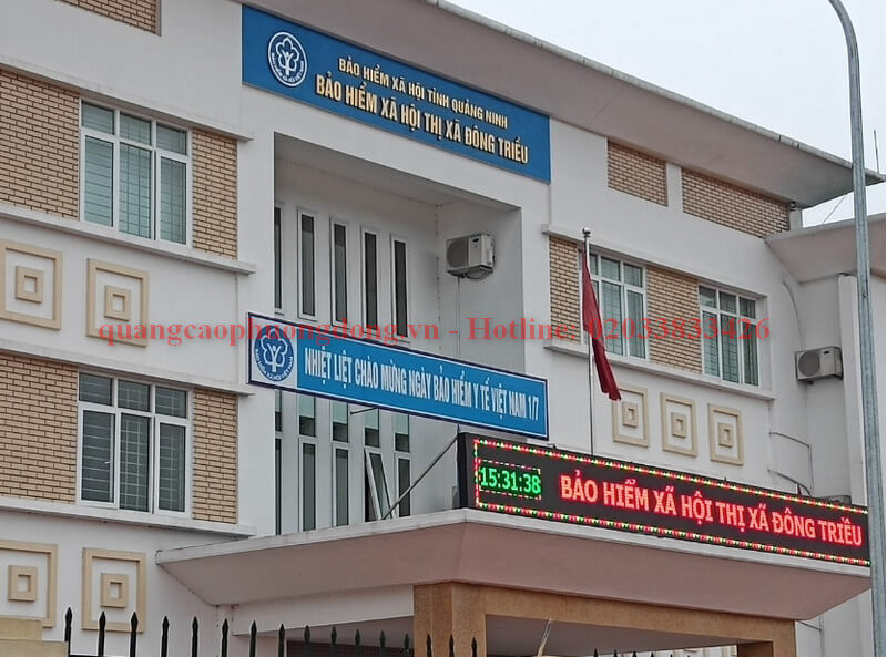 Thiết kế và thi công làm Pano tuyên truyền và biển Led bảo hiểm xã hội tại Quảng Ninh