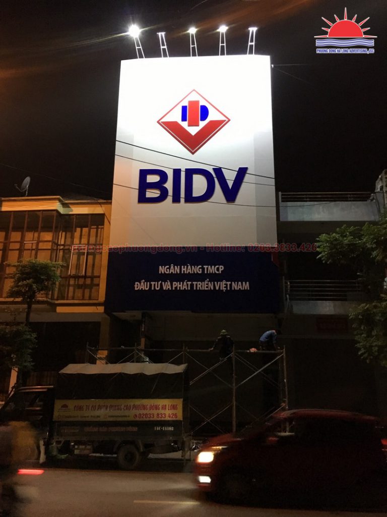 Thi công biển quảng cáo ngân hàng BIDV tại Quảng Ninh