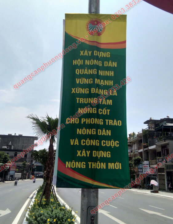 Treo banner quảng bá sự kiện đại hội nông dân