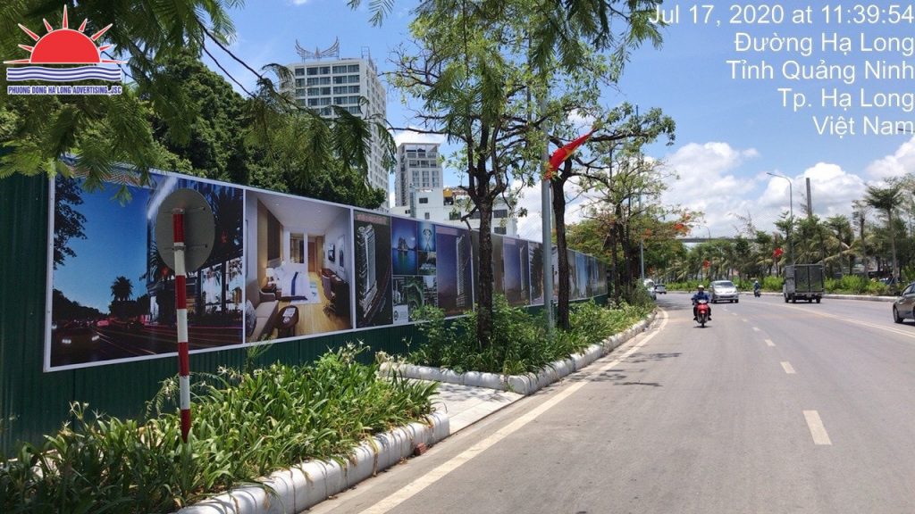 Thi công pano hàng rào dự án ở Hạ Long, Quảng Ninh
