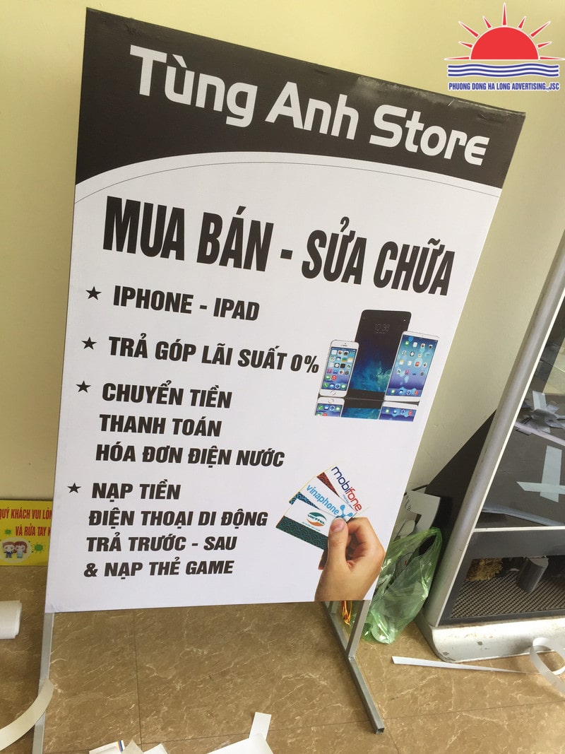 Làm biển quảng cáo cửa hàng điện thoại tại Hạ Long Quảng Ninh