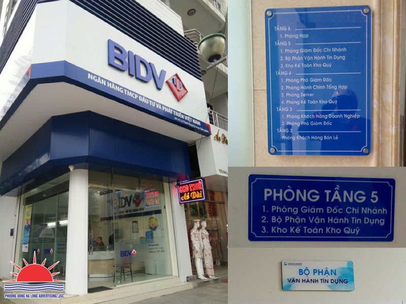 Biển bảng phòng giao dịch ngân hàng