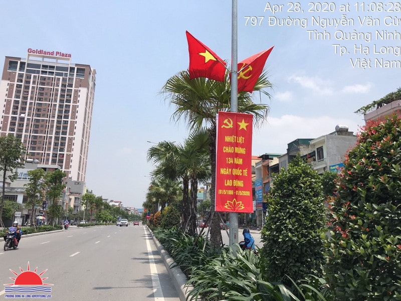 Treo banner tuyên truyền hạ long