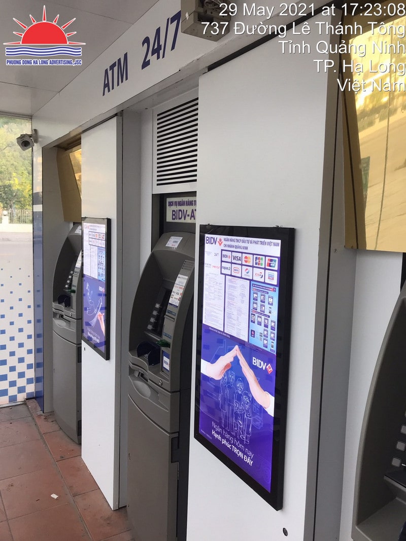 Lắp đặt tranh điện trang trí ATM tại Quảng Ninh