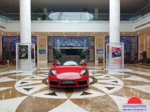 Trang trí triển lãm xe "Porsche Cayman" tại khách sạn FLC Grand Hạ Long
