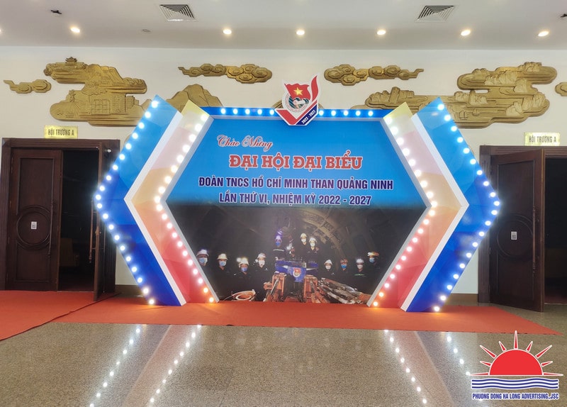 Thi công trang trí đại hội đoàn Than Quảng Ninh năm 2022